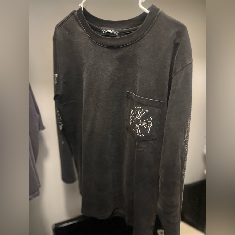 Gray Chrome Heart sweater